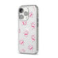 Cupid iPhone 14 Pro Clear Tough Case Silver Angled Image