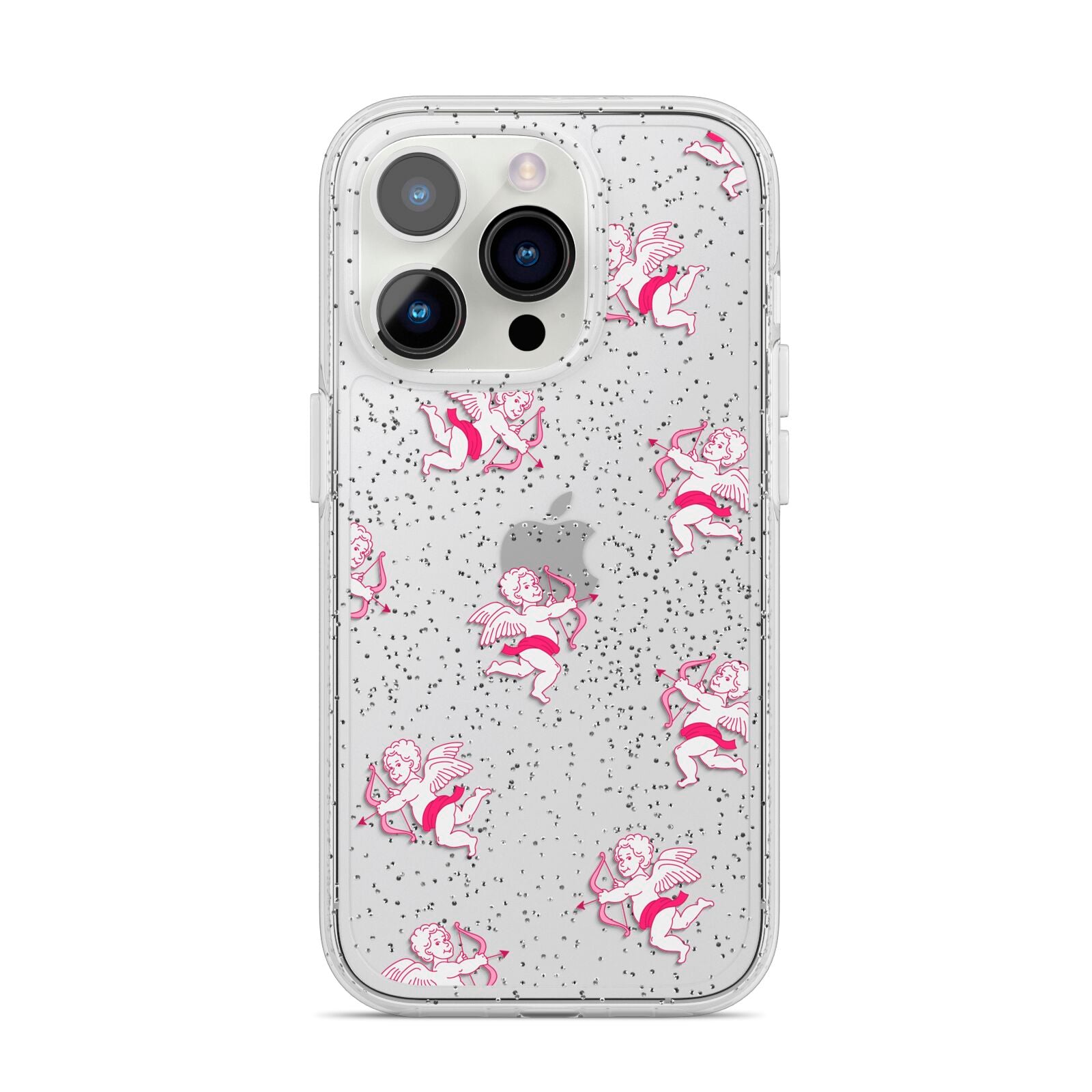 Cupid iPhone 14 Pro Glitter Tough Case Silver