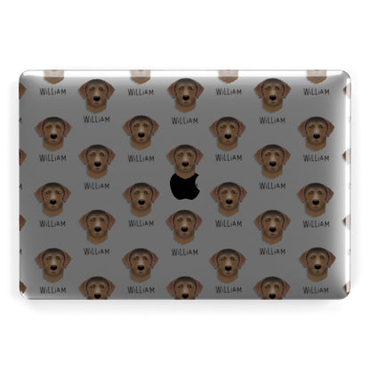 Curly Coated Retriever Icon with Name Apple MacBook Case