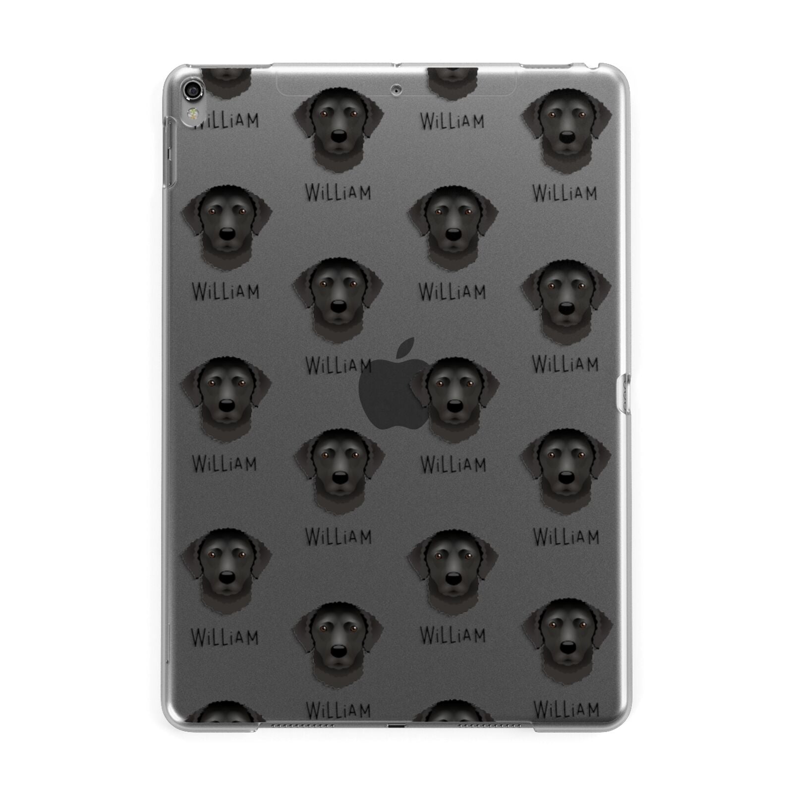 Curly Coated Retriever Icon with Name Apple iPad Grey Case