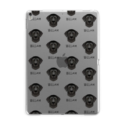 Curly Coated Retriever Icon with Name Apple iPad Silver Case