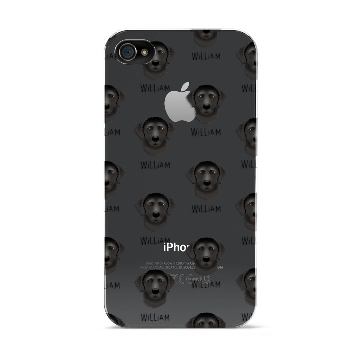 Curly Coated Retriever Icon with Name Apple iPhone 4s Case