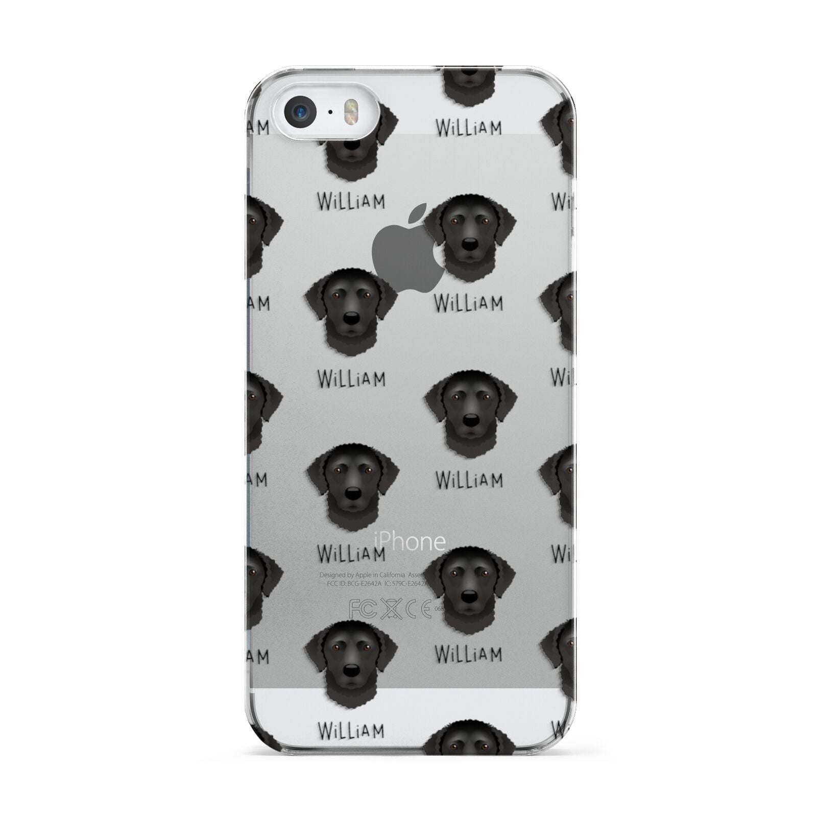 Curly Coated Retriever Icon with Name Apple iPhone 5 Case
