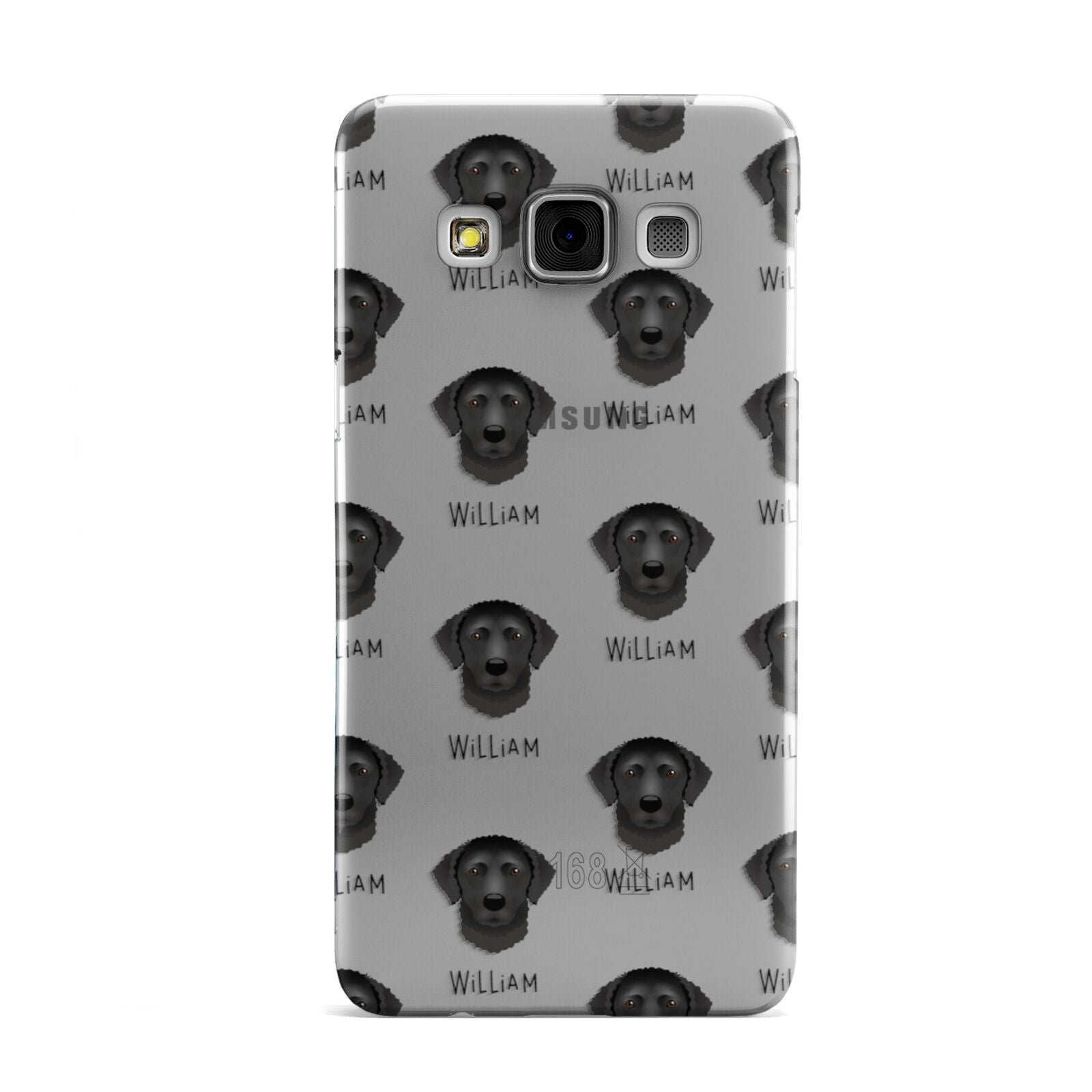 Curly Coated Retriever Icon with Name Samsung Galaxy A3 Case