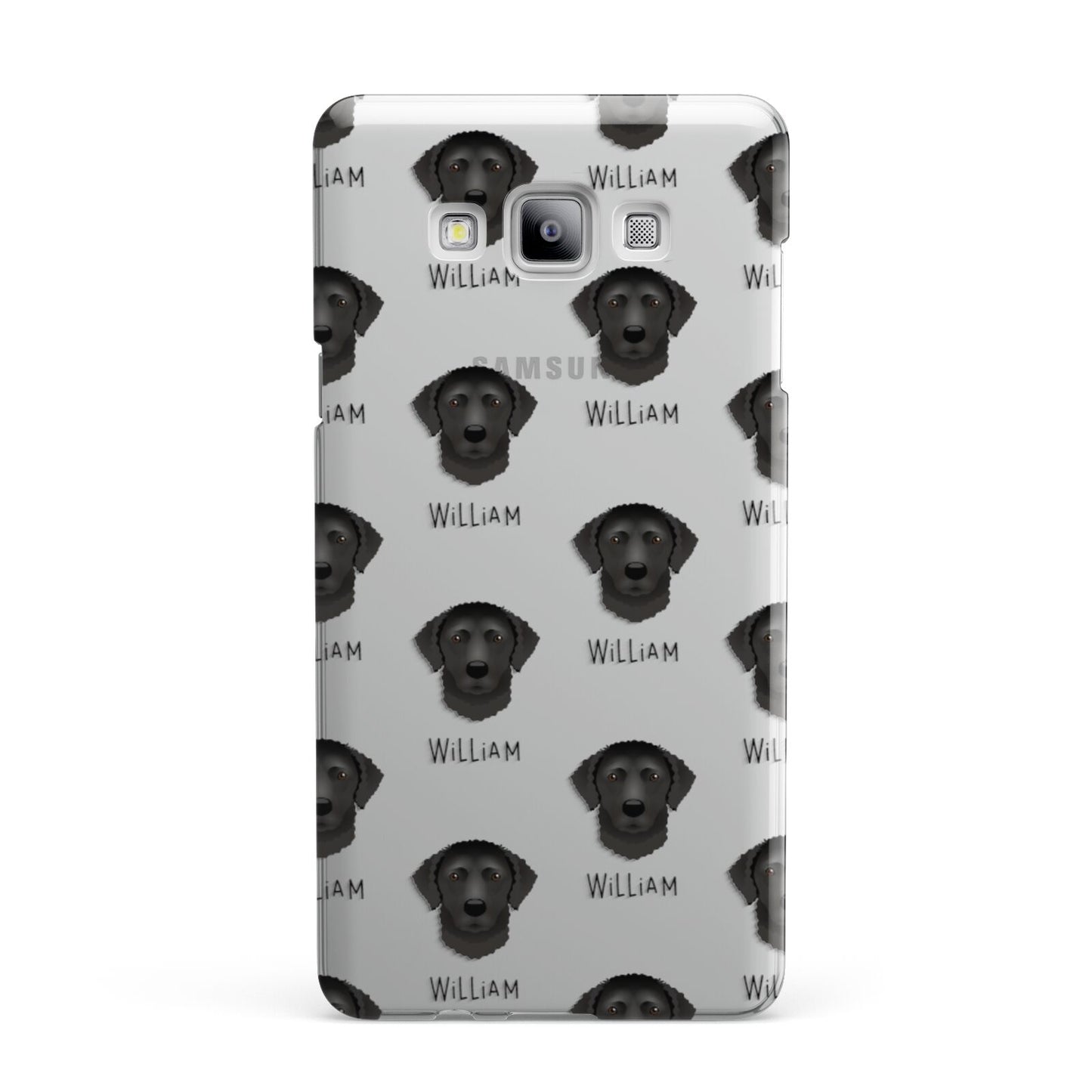 Curly Coated Retriever Icon with Name Samsung Galaxy A7 2015 Case
