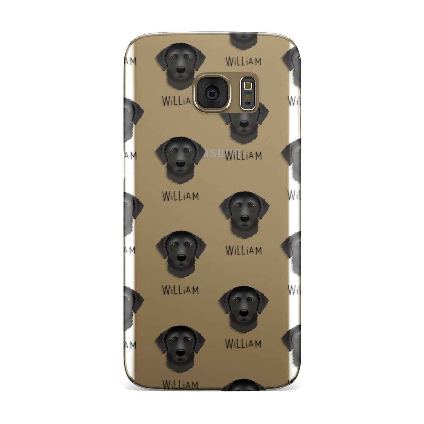 Curly Coated Retriever Icon with Name Samsung Galaxy Case