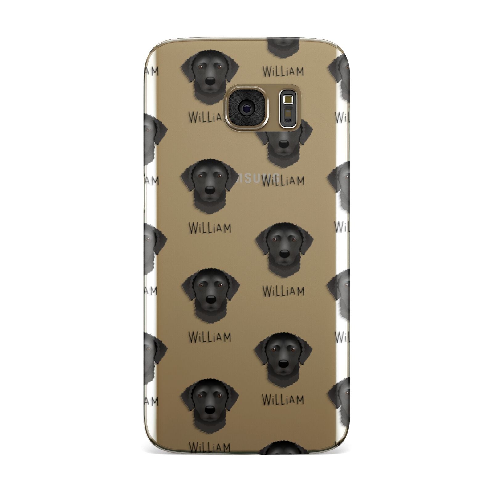 Curly Coated Retriever Icon with Name Samsung Galaxy Case