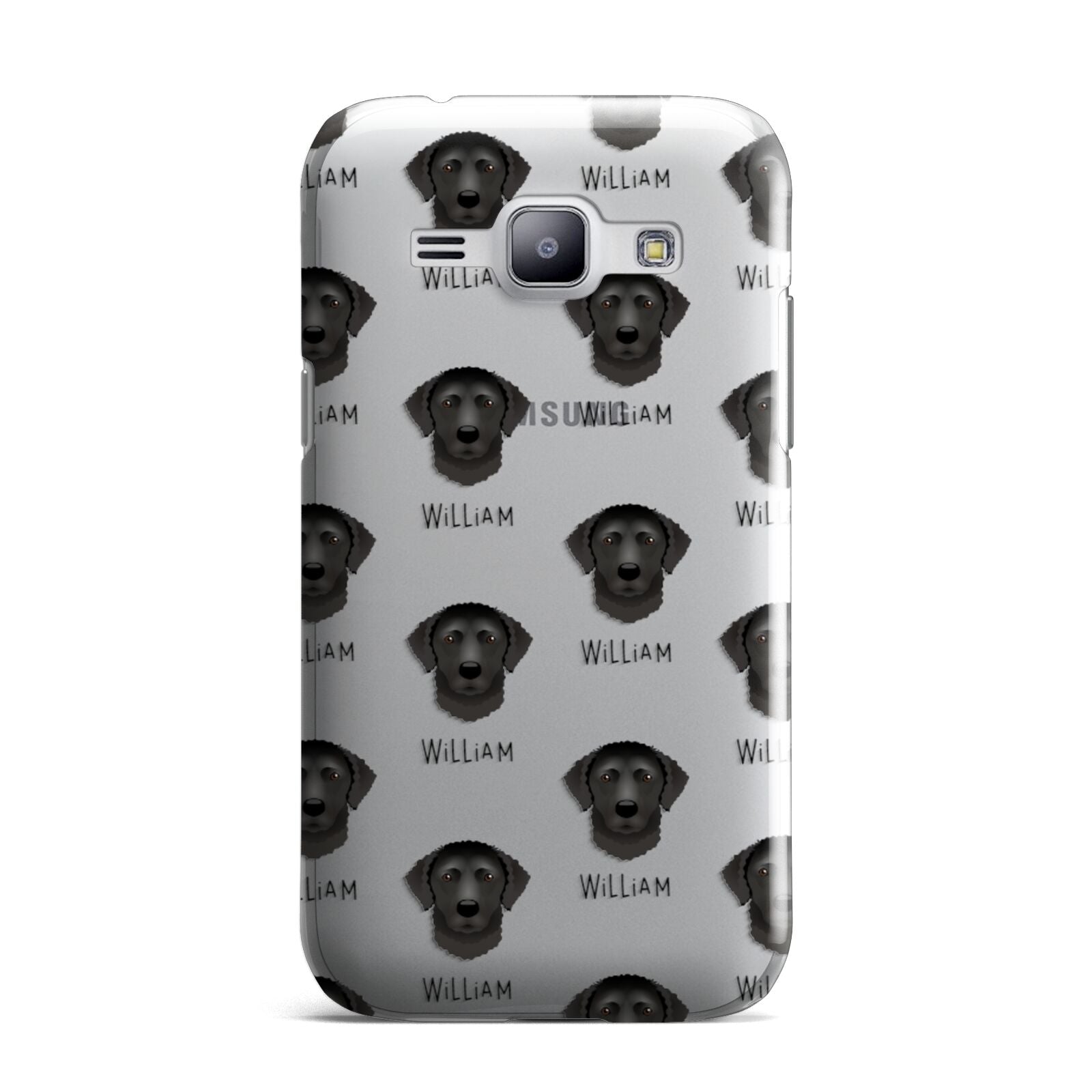 Curly Coated Retriever Icon with Name Samsung Galaxy J1 2015 Case