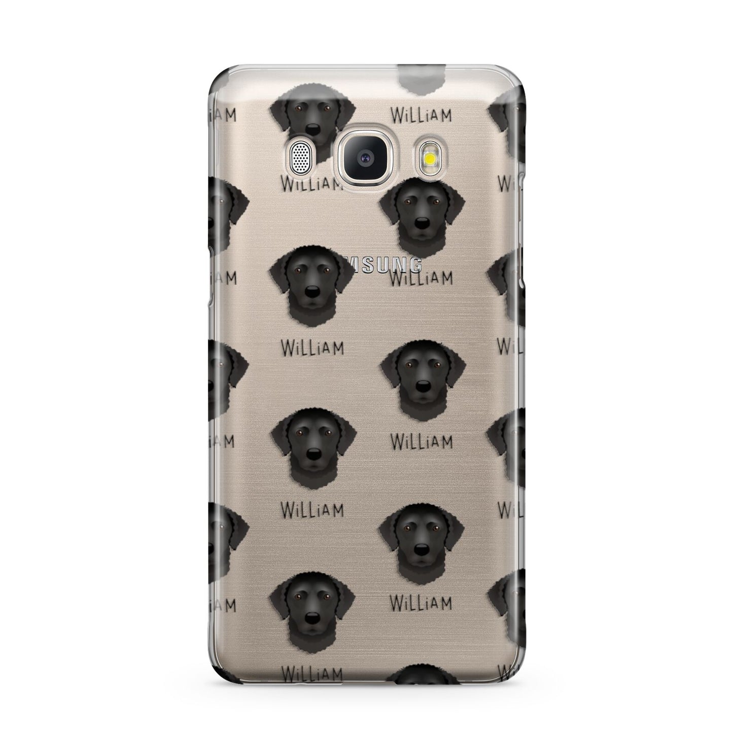 Curly Coated Retriever Icon with Name Samsung Galaxy J5 2016 Case