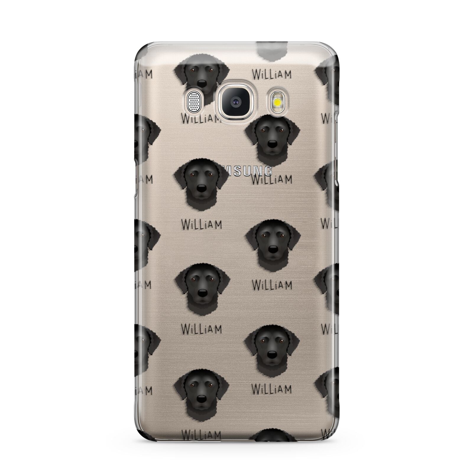 Curly Coated Retriever Icon with Name Samsung Galaxy J5 2016 Case