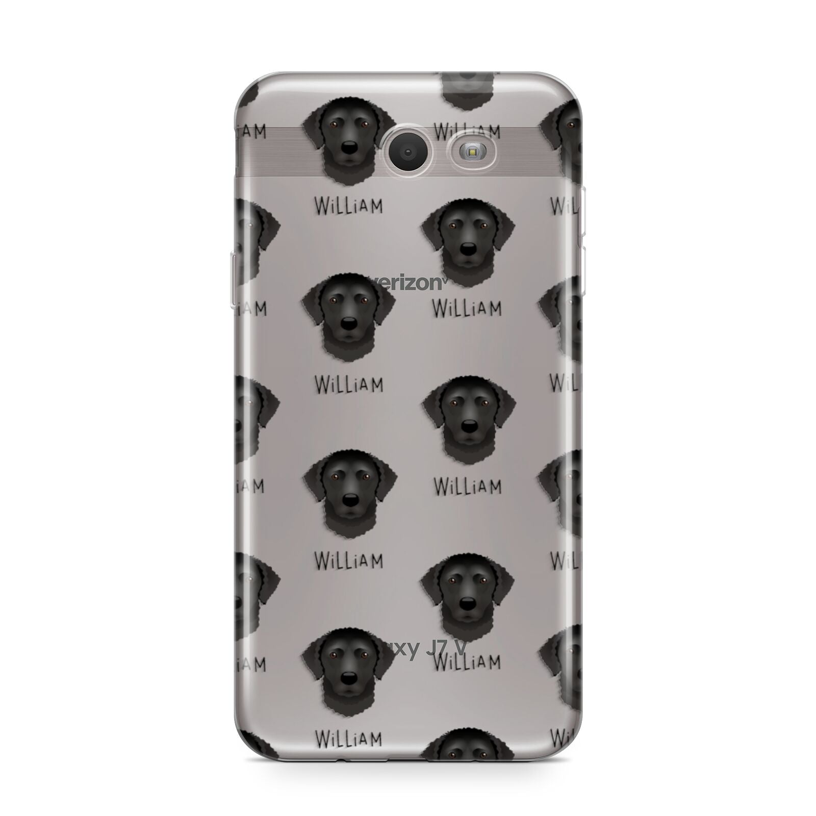 Curly Coated Retriever Icon with Name Samsung Galaxy J7 2017 Case