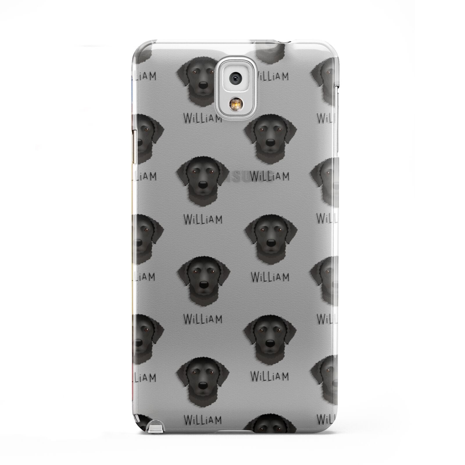 Curly Coated Retriever Icon with Name Samsung Galaxy Note 3 Case