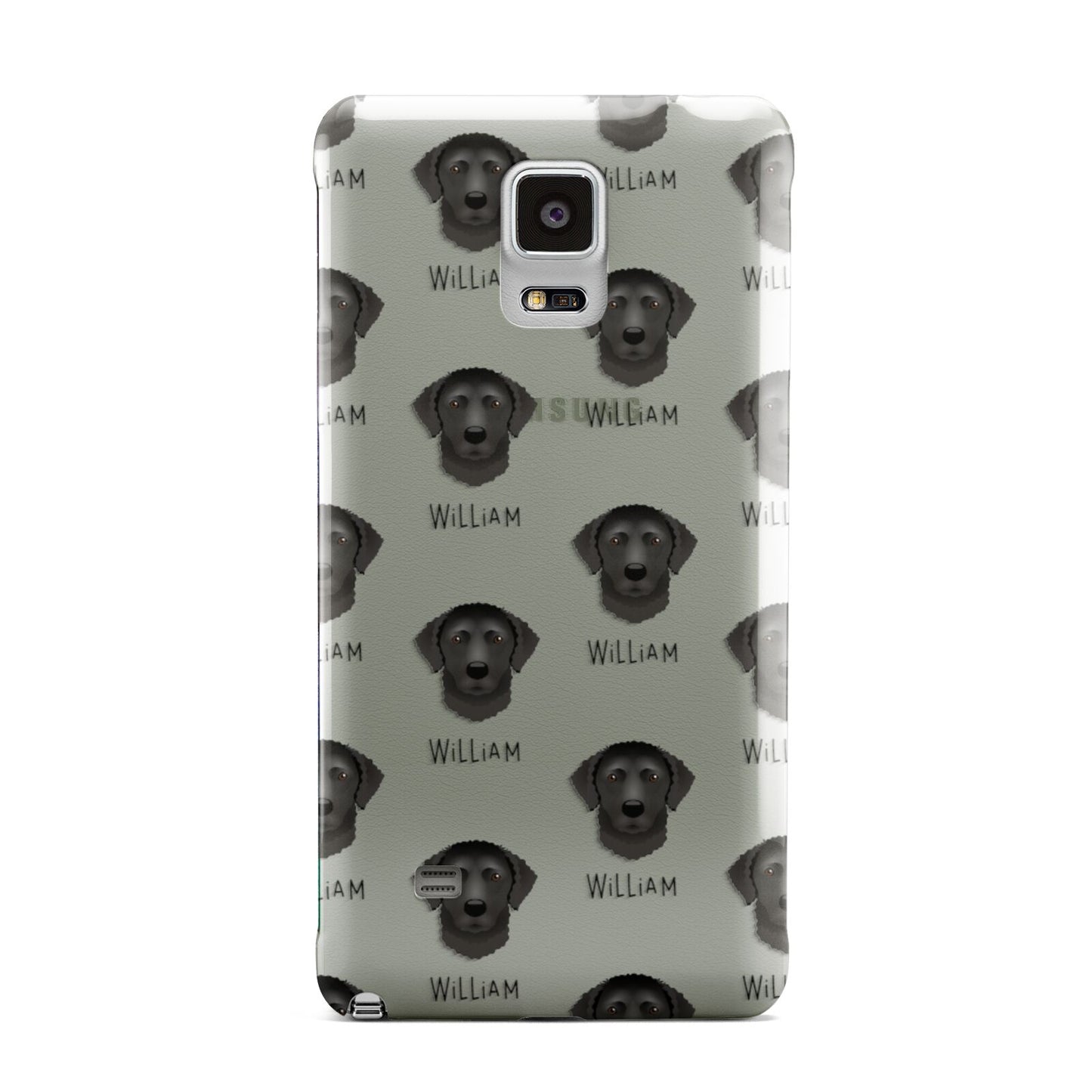 Curly Coated Retriever Icon with Name Samsung Galaxy Note 4 Case