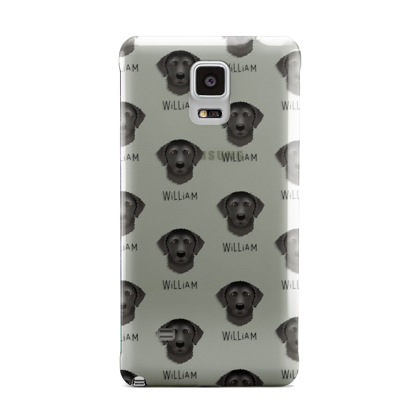Curly Coated Retriever Icon with Name Samsung Galaxy Note 4 Case