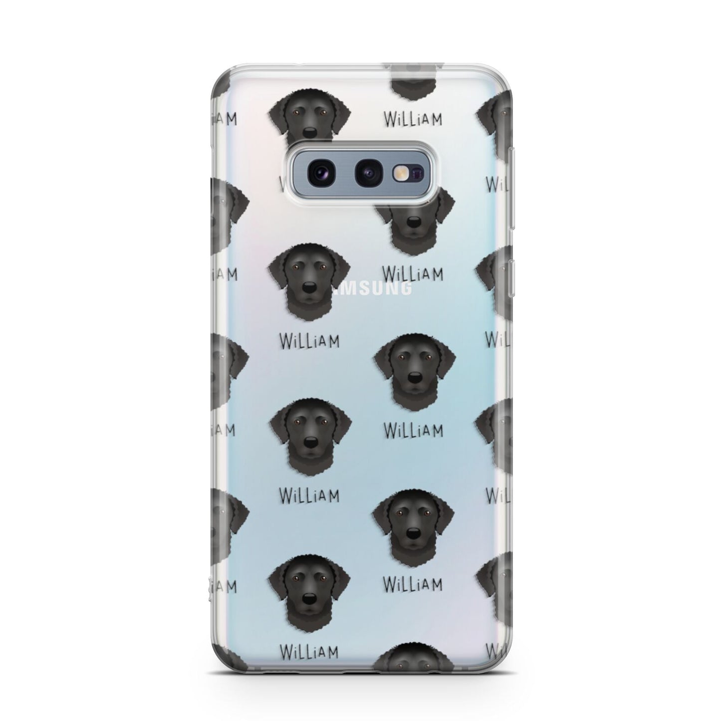 Curly Coated Retriever Icon with Name Samsung Galaxy S10E Case
