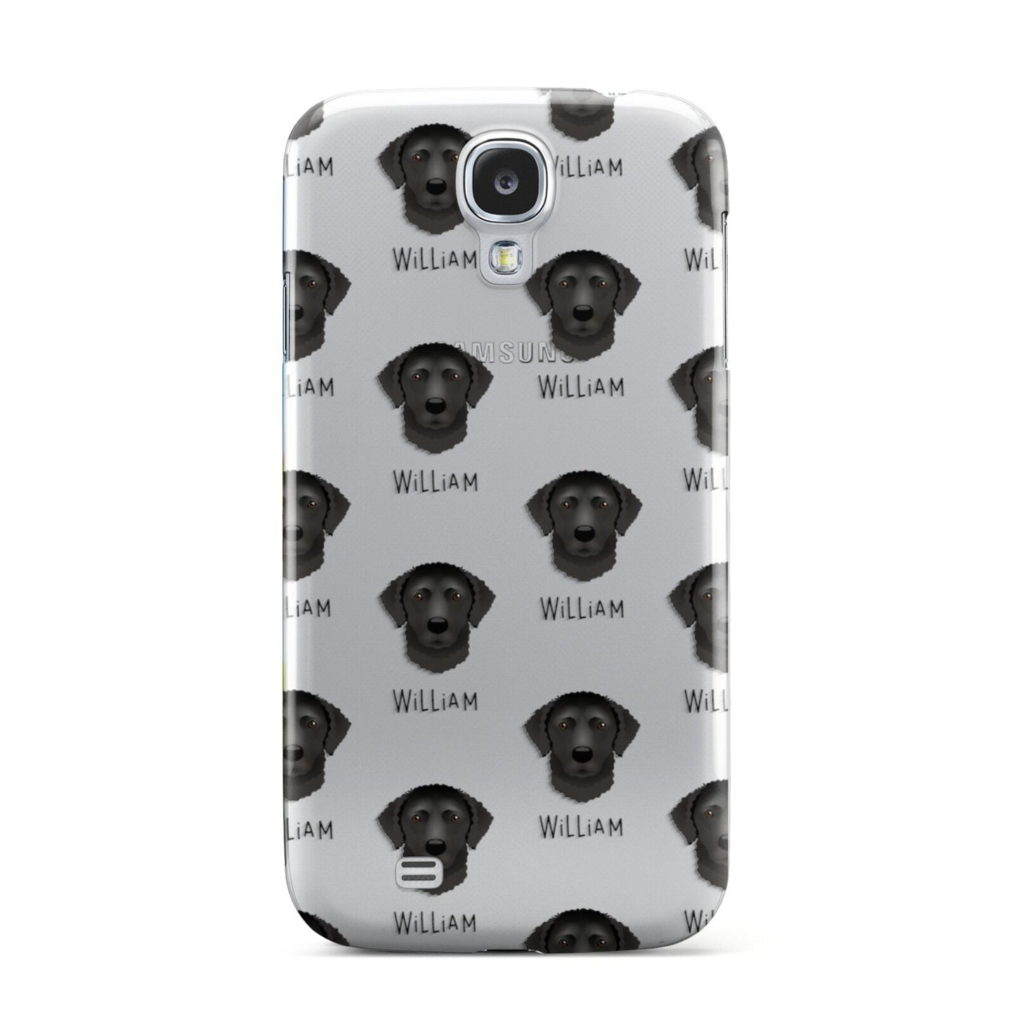Curly Coated Retriever Icon with Name Samsung Galaxy S4 Case