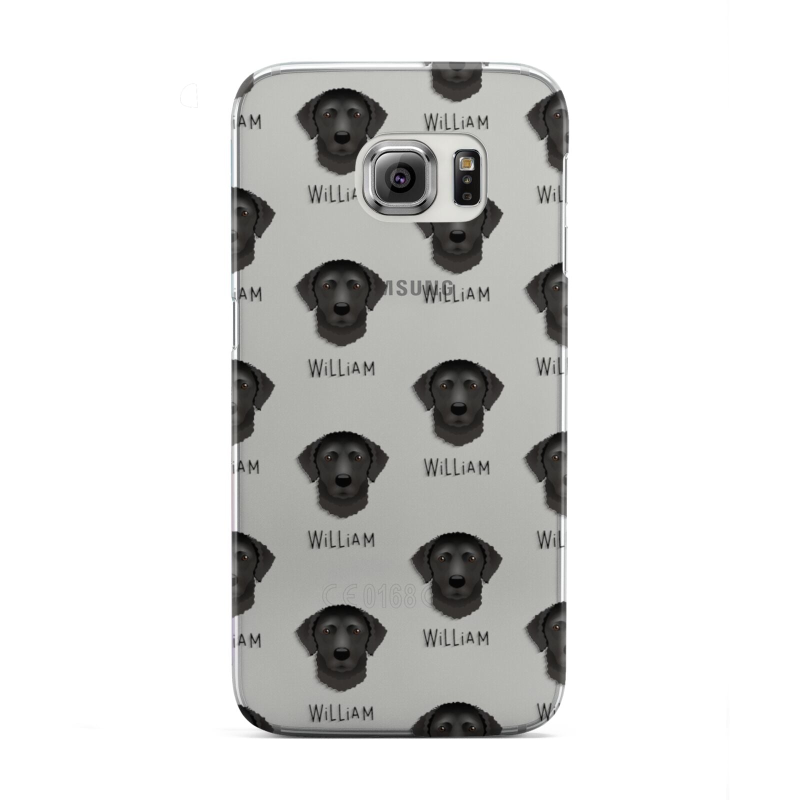 Curly Coated Retriever Icon with Name Samsung Galaxy S6 Edge Case