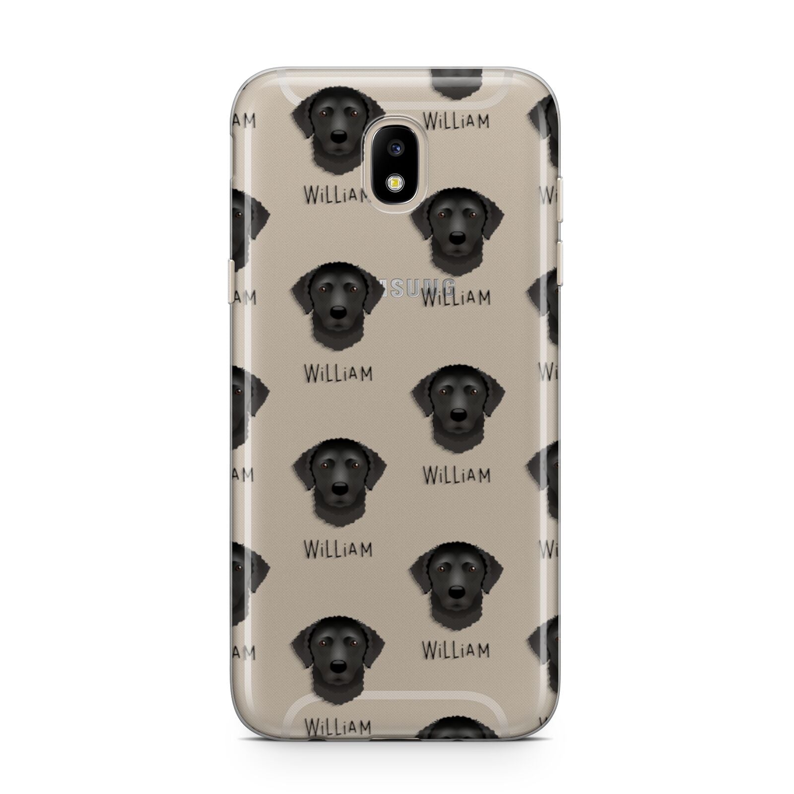 Curly Coated Retriever Icon with Name Samsung J5 2017 Case