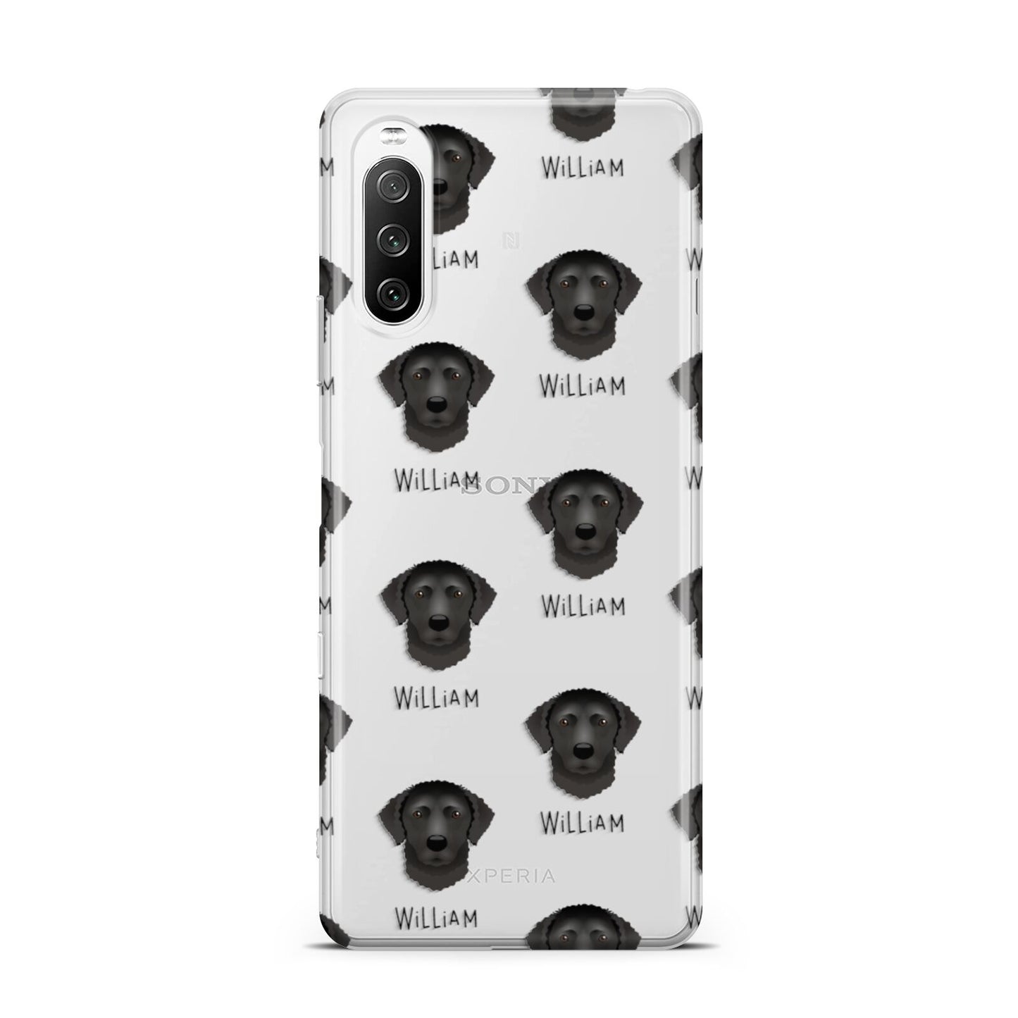 Curly Coated Retriever Icon with Name Sony Xperia 10 III Case