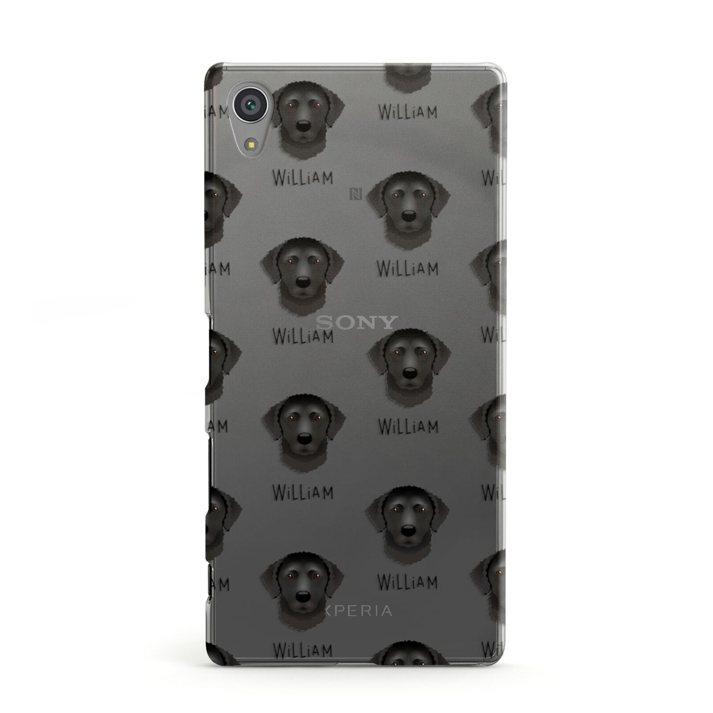 Curly Coated Retriever Icon with Name Sony Xperia Case