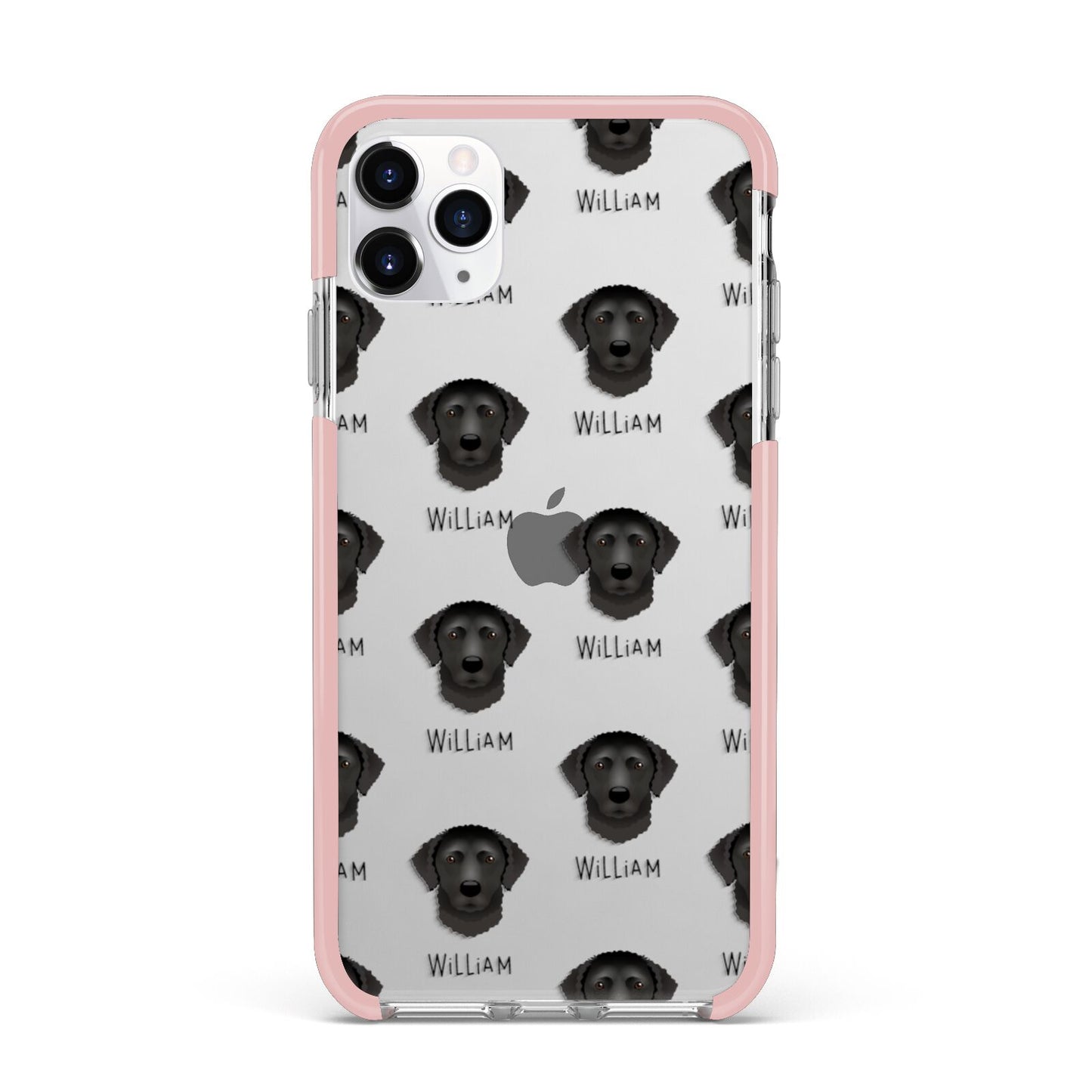 Curly Coated Retriever Icon with Name iPhone 11 Pro Max Impact Pink Edge Case