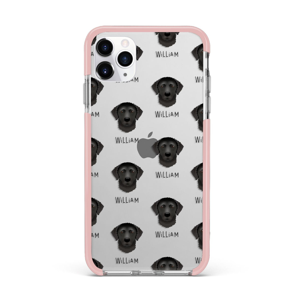 Curly Coated Retriever Icon with Name iPhone 11 Pro Max Impact Pink Edge Case