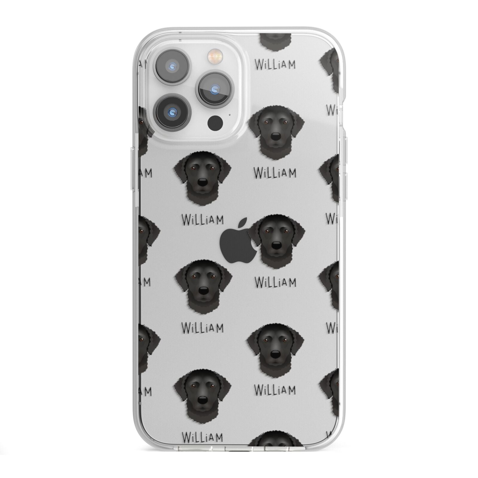Curly Coated Retriever Icon with Name iPhone 13 Pro Max TPU Impact Case with White Edges