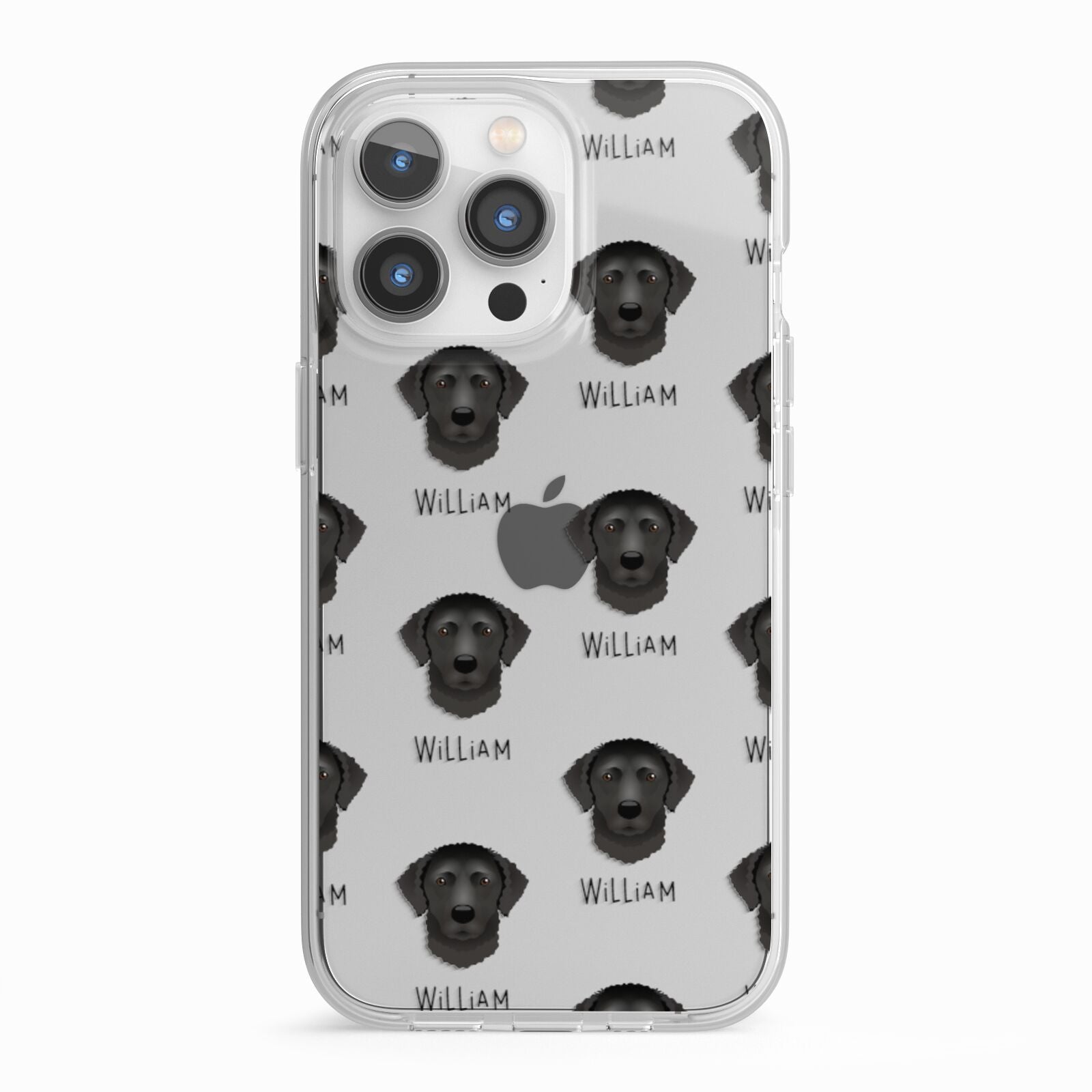 Curly Coated Retriever Icon with Name iPhone 13 Pro TPU Impact Case with White Edges