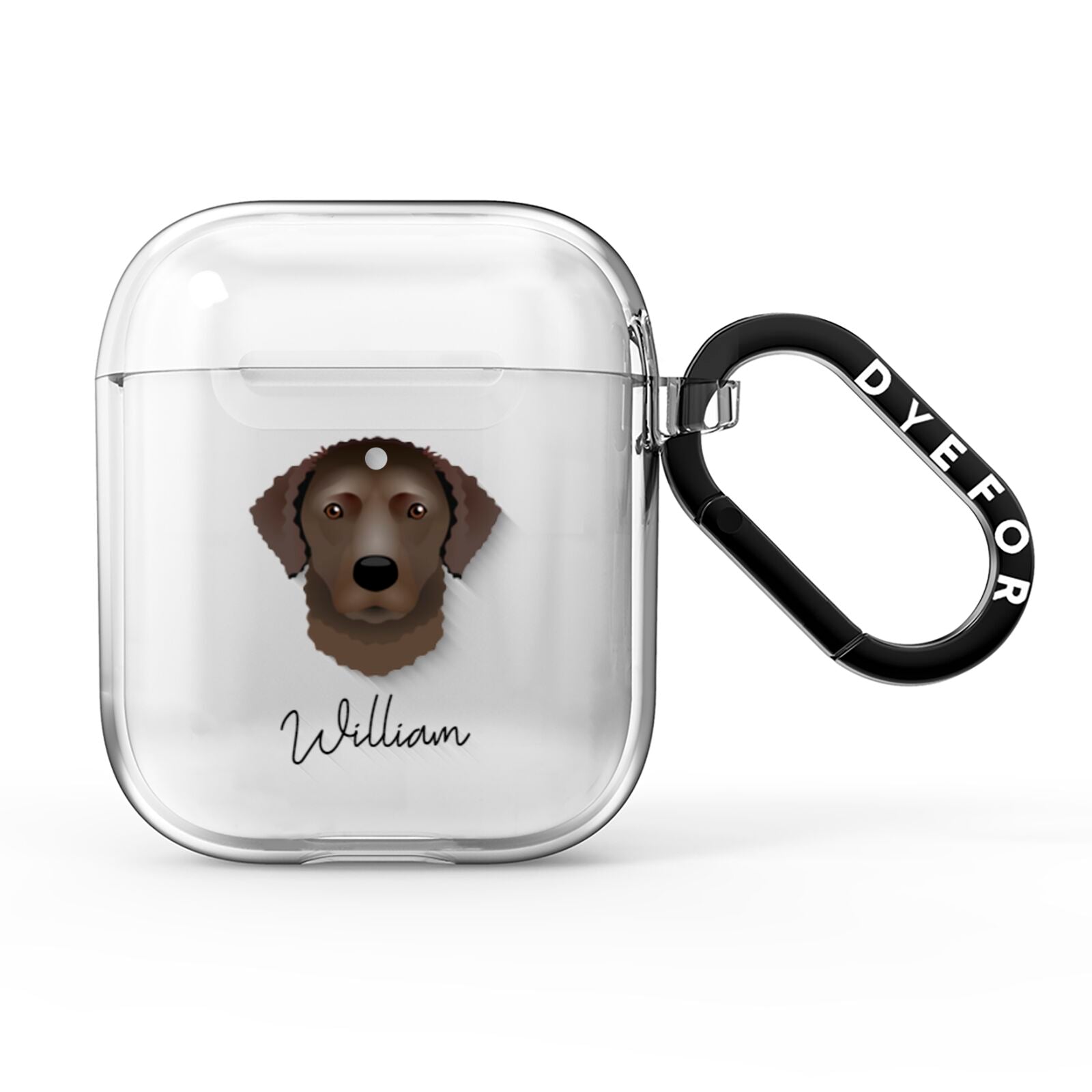 Curly Coated Retriever Personalised AirPods Clear Case