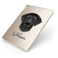 Curly Coated Retriever Personalised Apple iPad Case on Gold iPad Side View