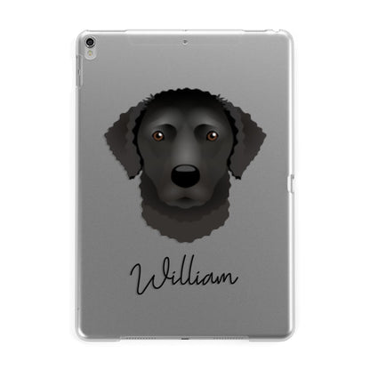Curly Coated Retriever Personalised Apple iPad Silver Case