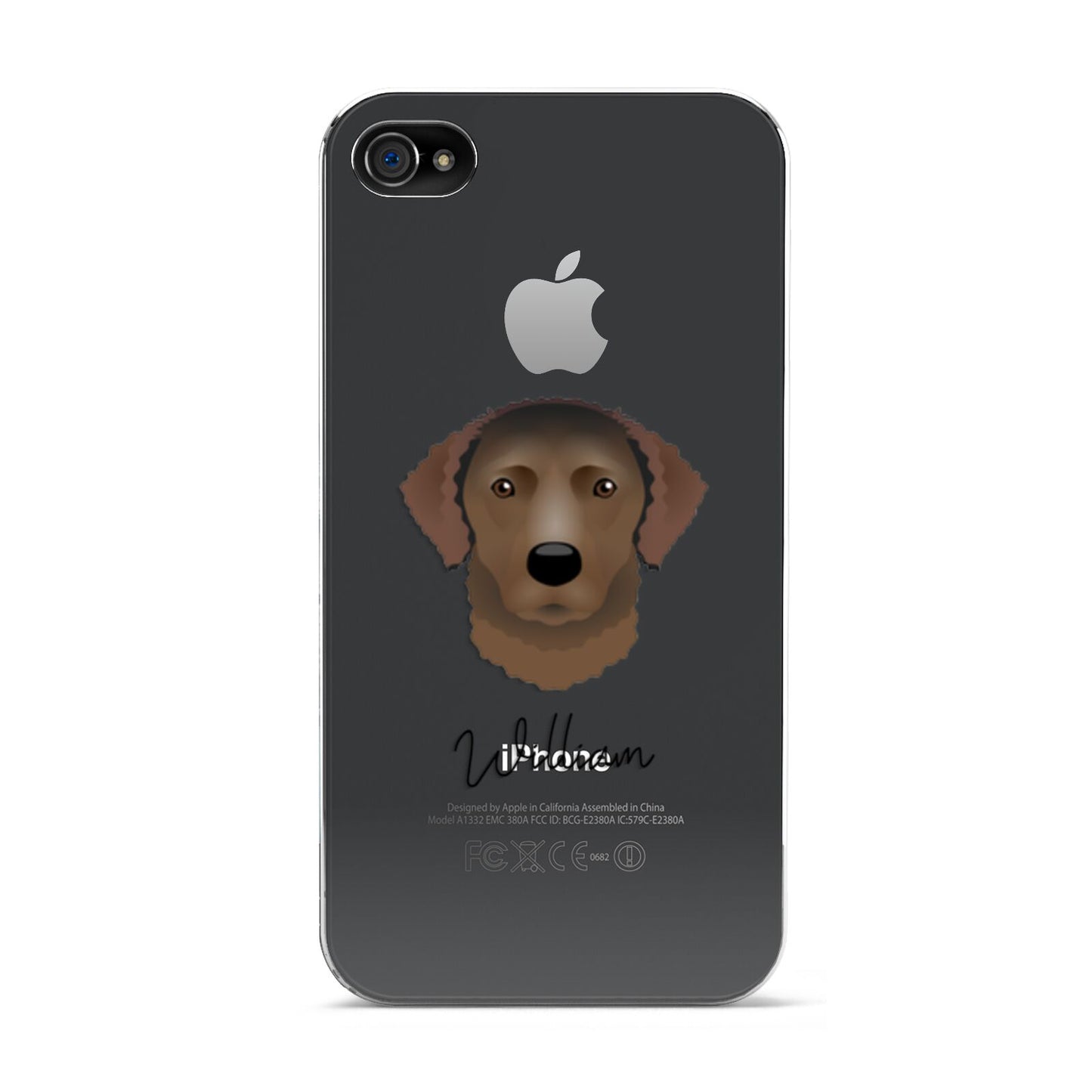 Curly Coated Retriever Personalised Apple iPhone 4s Case