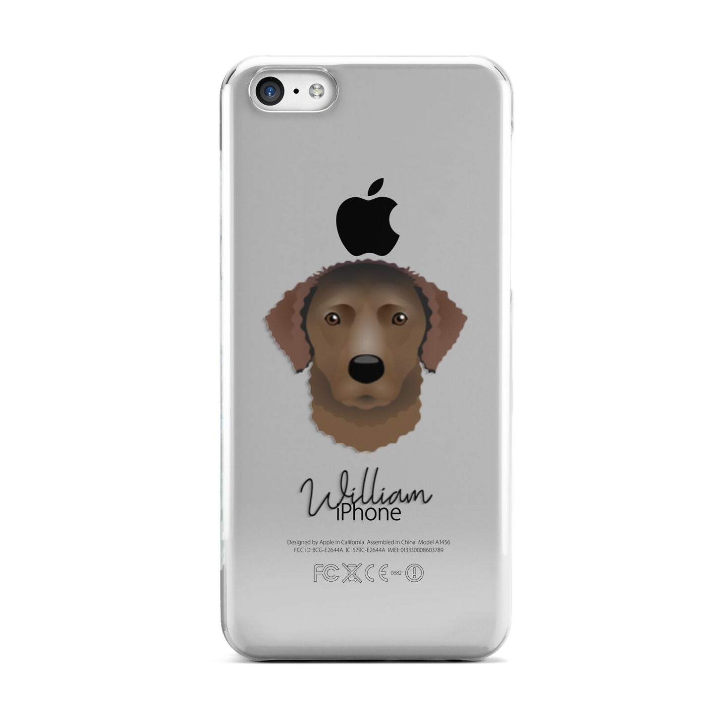 Curly Coated Retriever Personalised Apple iPhone 5c Case