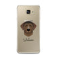 Curly Coated Retriever Personalised Samsung Galaxy A7 2016 Case on gold phone