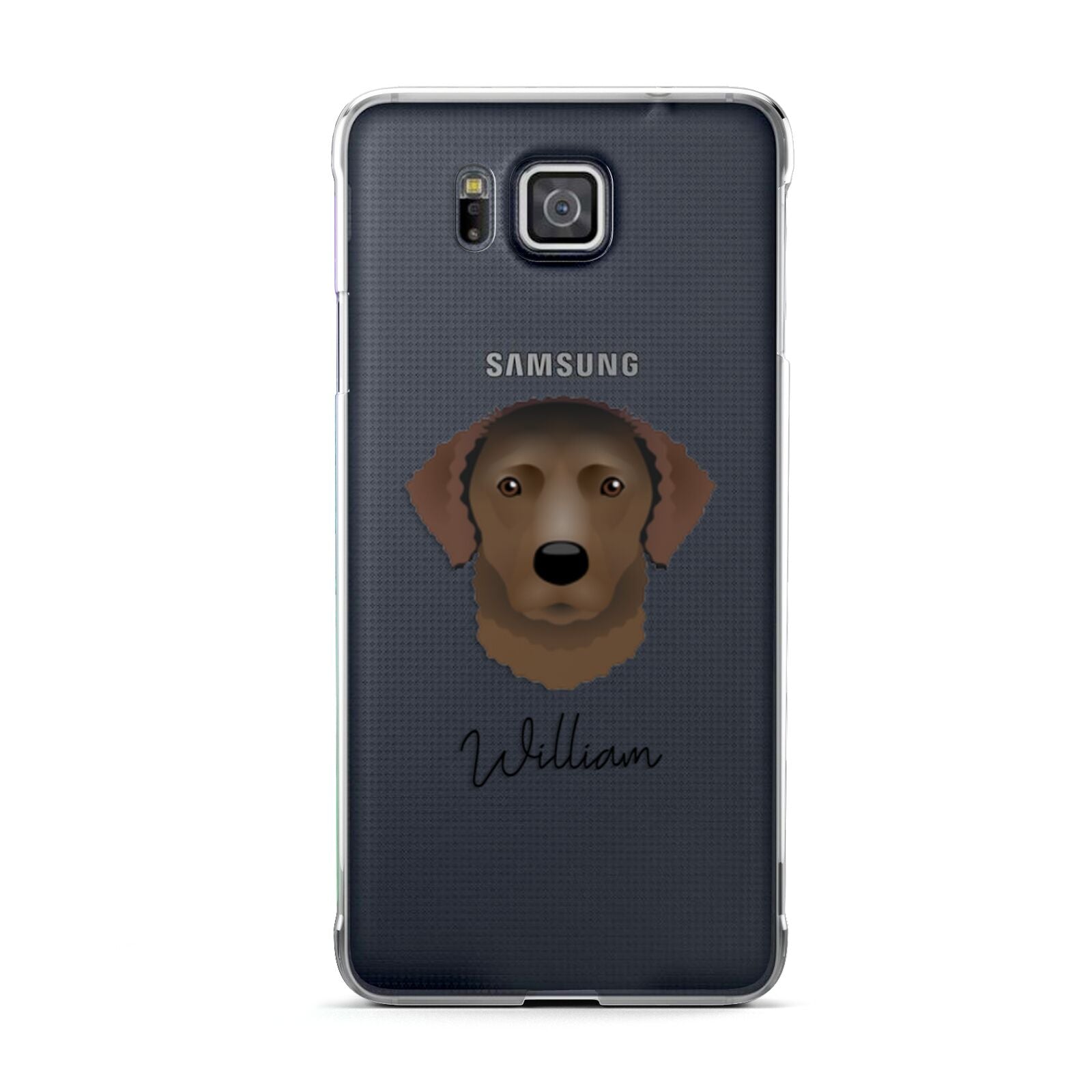 Curly Coated Retriever Personalised Samsung Galaxy Alpha Case
