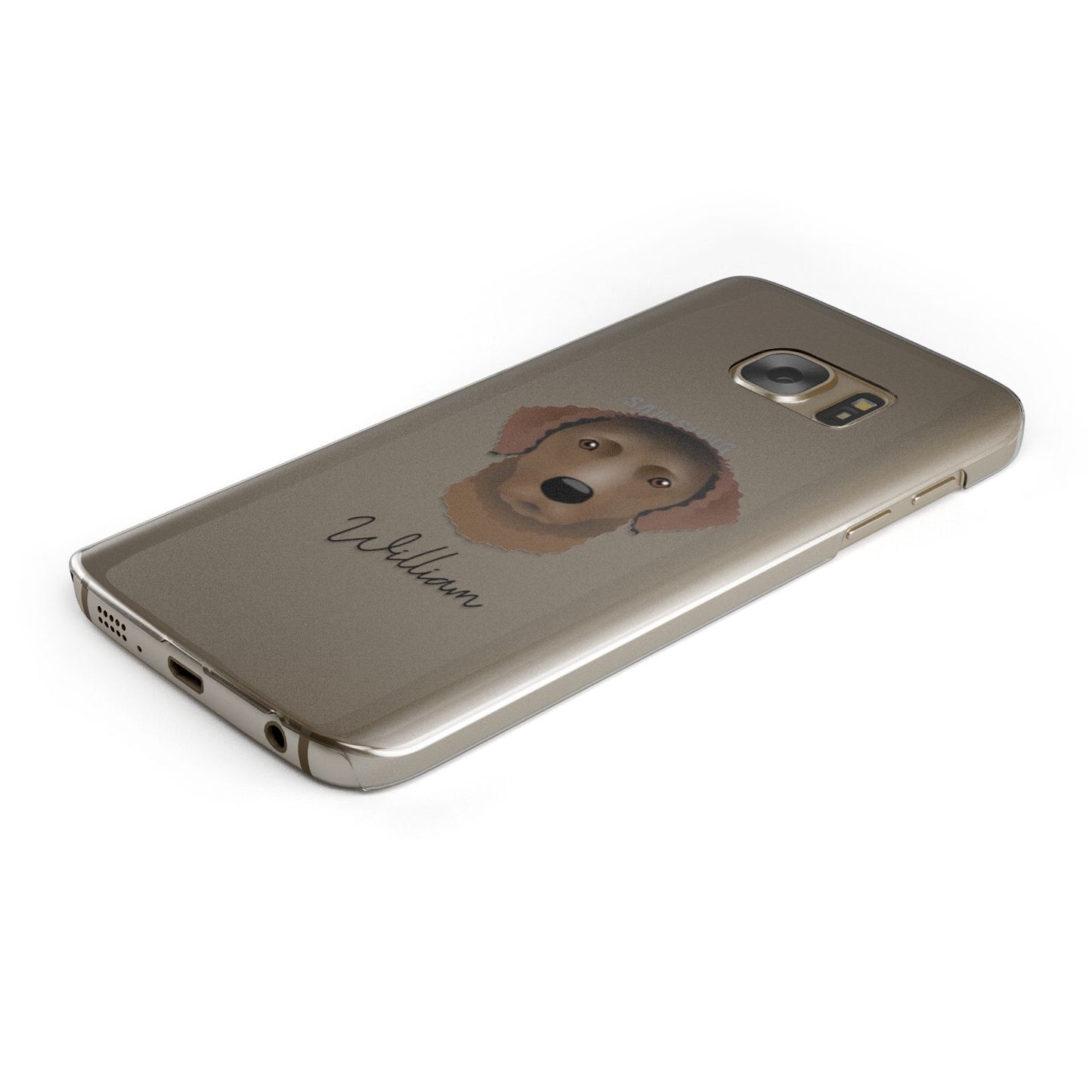 Curly Coated Retriever Personalised Samsung Galaxy Case Bottom Cutout