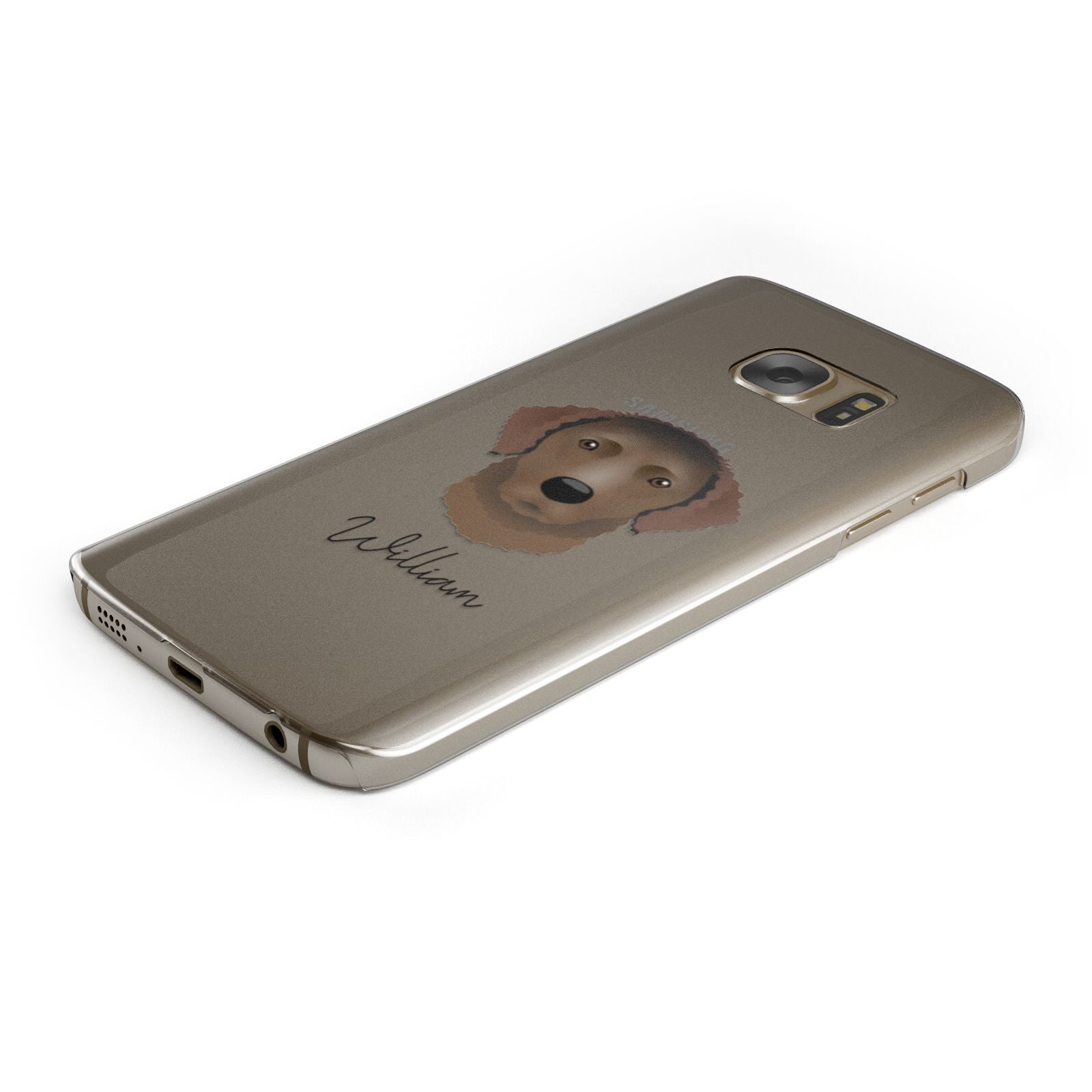 Curly Coated Retriever Personalised Samsung Galaxy Case Bottom Cutout