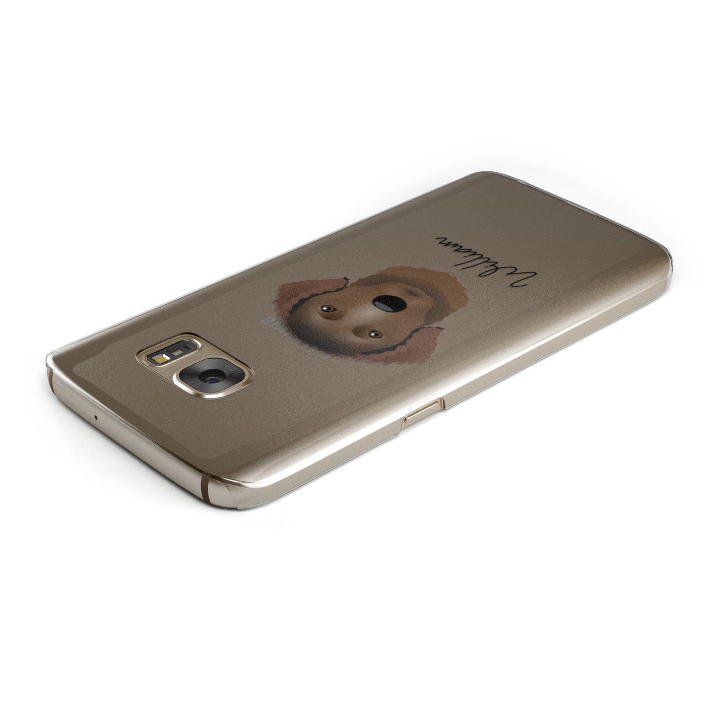 Curly Coated Retriever Personalised Samsung Galaxy Case Top Cutout