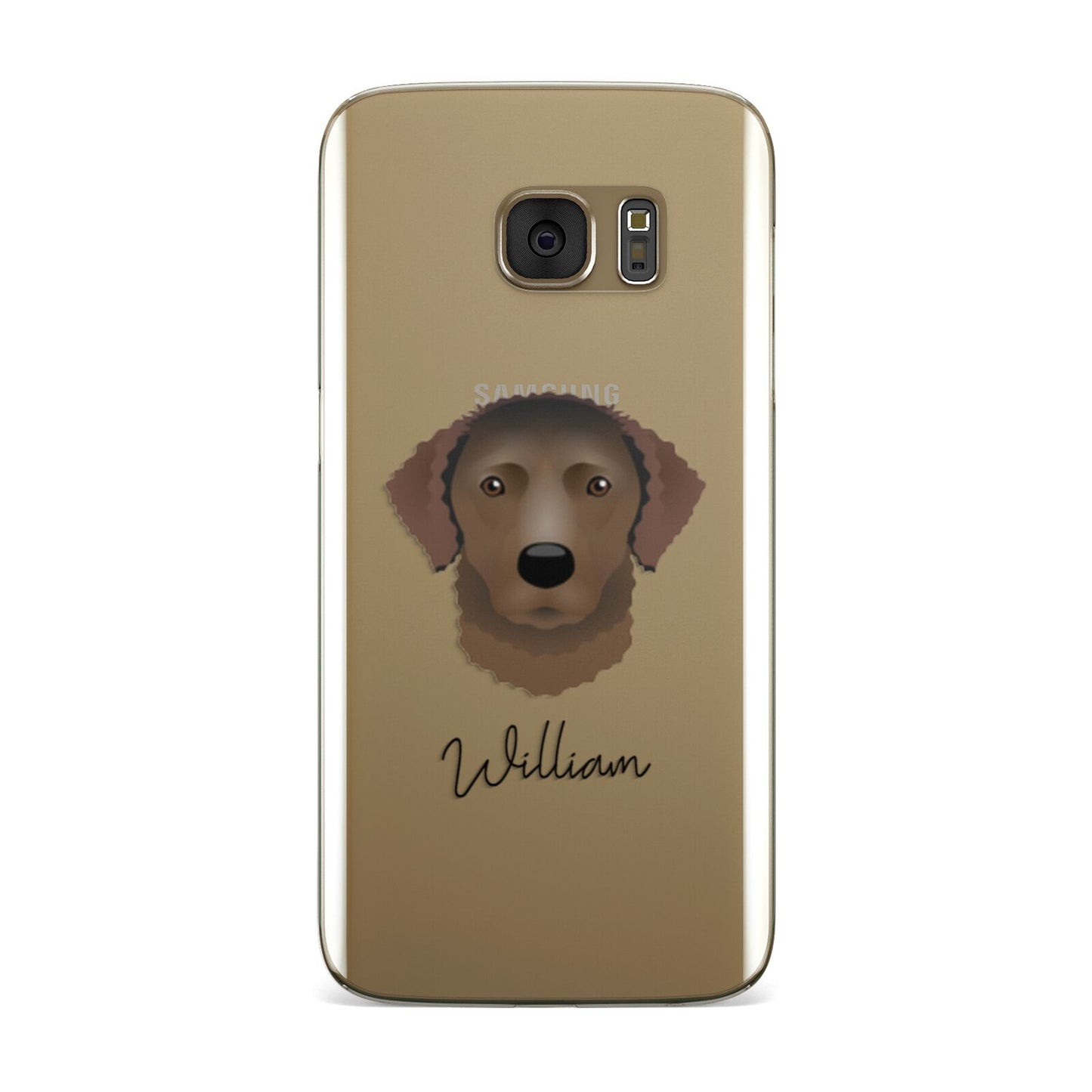Curly Coated Retriever Personalised Samsung Galaxy Case