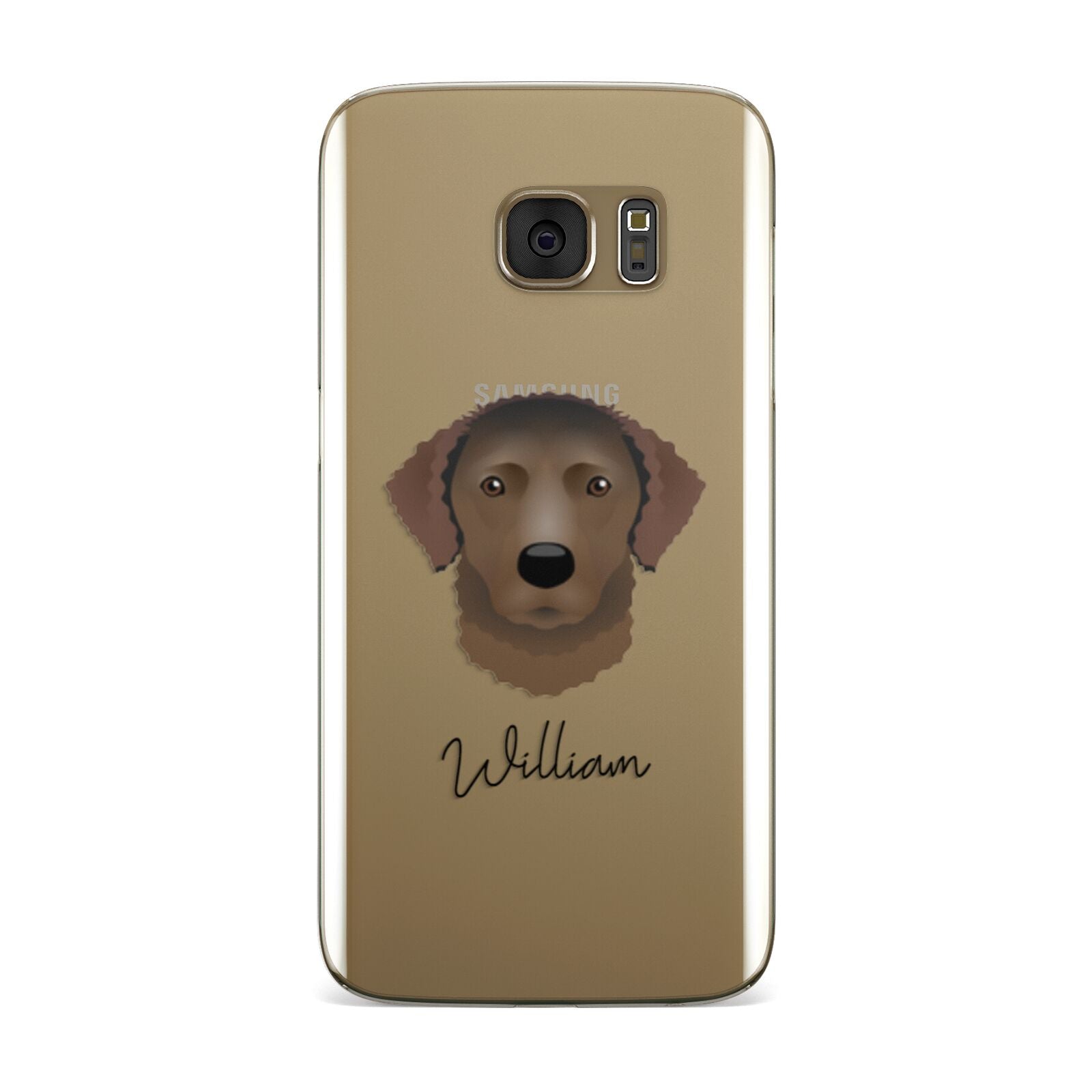 Curly Coated Retriever Personalised Samsung Galaxy Case