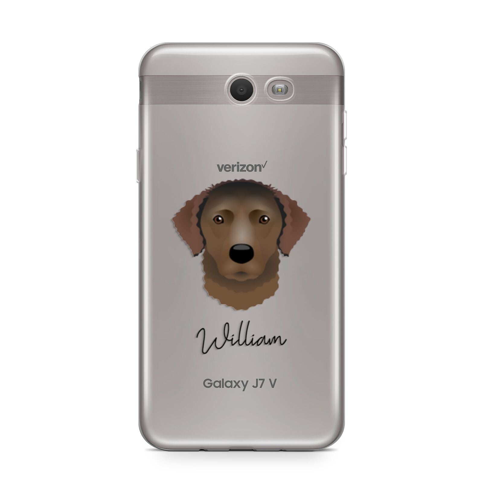 Curly Coated Retriever Personalised Samsung Galaxy J7 2017 Case