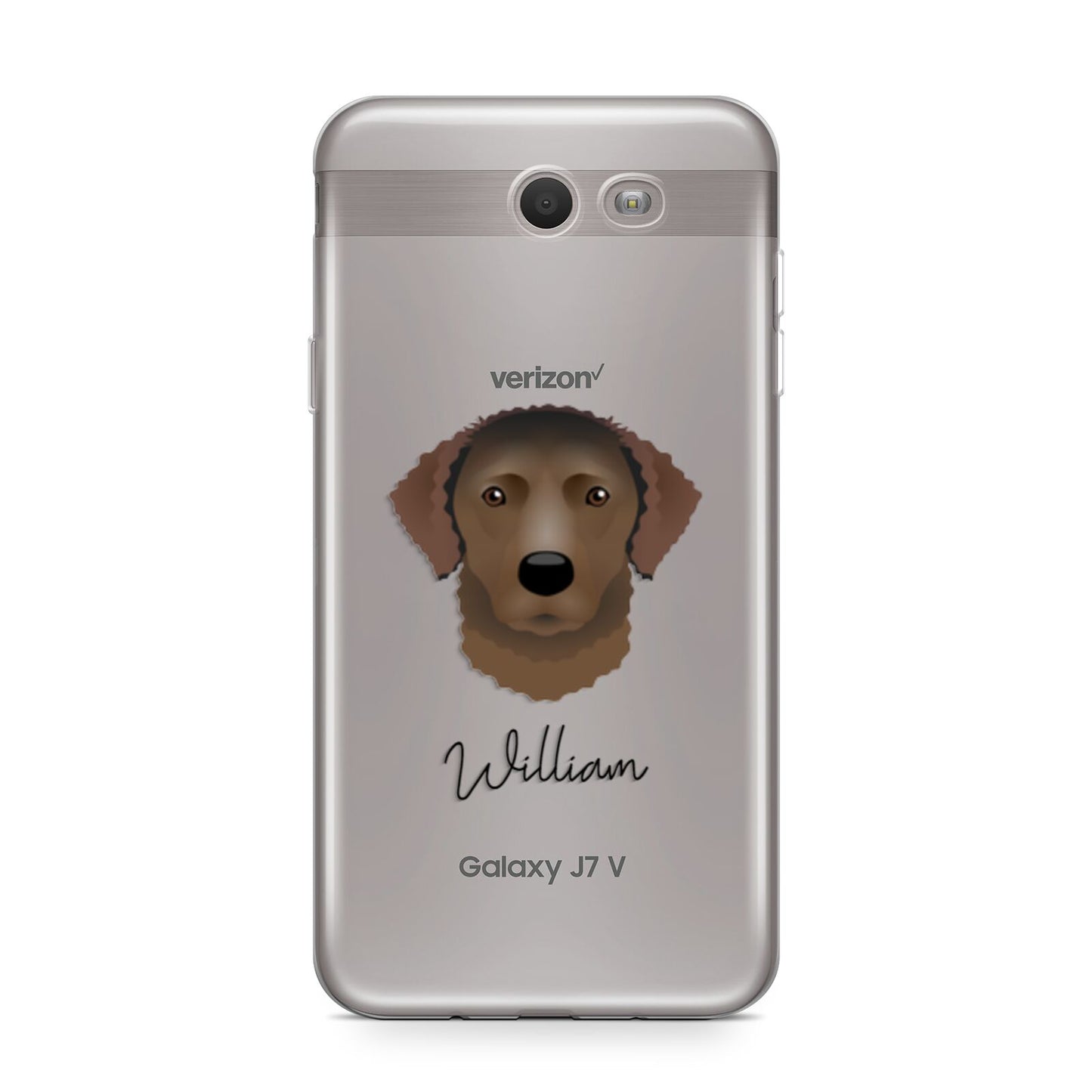 Curly Coated Retriever Personalised Samsung Galaxy J7 2017 Case
