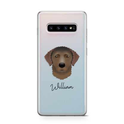 Curly Coated Retriever Personalised Samsung Galaxy S10 Case