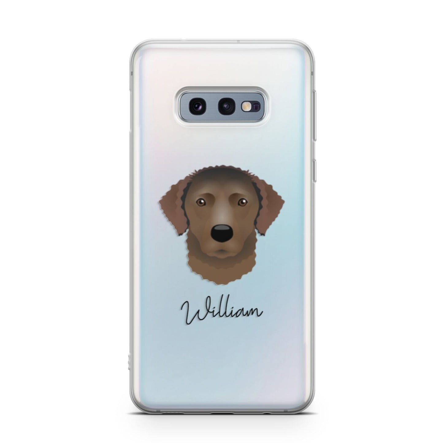Curly Coated Retriever Personalised Samsung Galaxy S10E Case