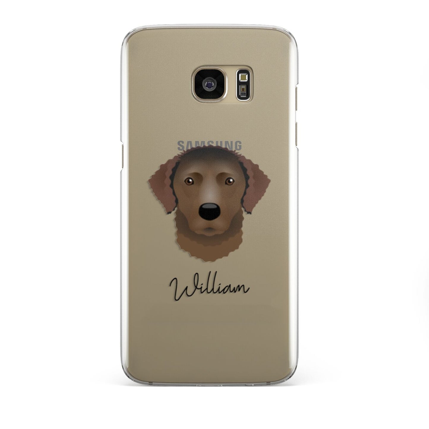 Curly Coated Retriever Personalised Samsung Galaxy S7 Edge Case