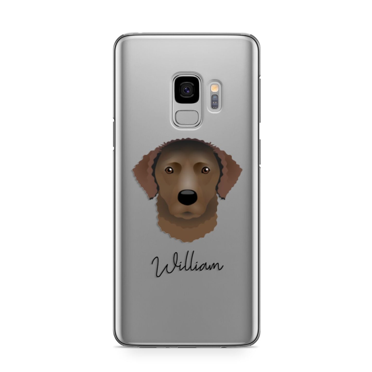 Curly Coated Retriever Personalised Samsung Galaxy S9 Case