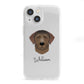 Curly Coated Retriever Personalised iPhone 13 Mini Clear Bumper Case