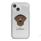 Curly Coated Retriever Personalised iPhone 13 Mini TPU Impact Case with White Edges