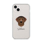 Curly Coated Retriever Personalised iPhone 14 Plus Clear Tough Case Starlight
