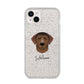 Curly Coated Retriever Personalised iPhone 14 Plus Glitter Tough Case Starlight